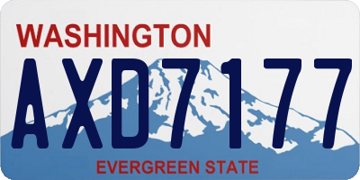 WA license plate AXD7177