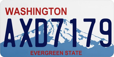 WA license plate AXD7179