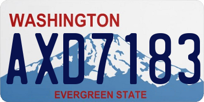 WA license plate AXD7183