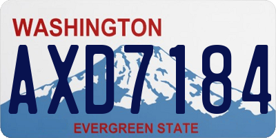 WA license plate AXD7184
