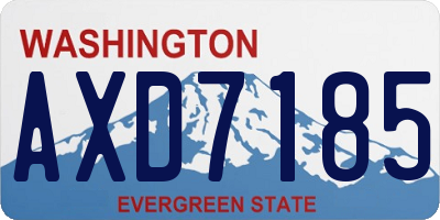 WA license plate AXD7185