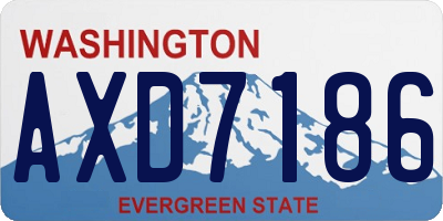 WA license plate AXD7186