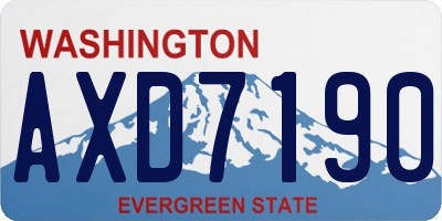WA license plate AXD7190
