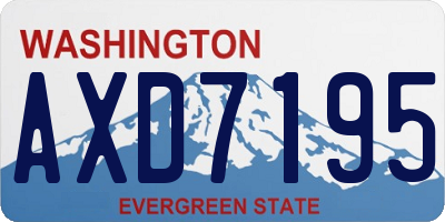 WA license plate AXD7195