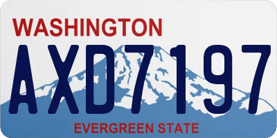 WA license plate AXD7197