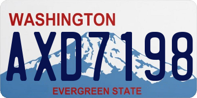WA license plate AXD7198