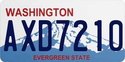 WA license plate AXD7210