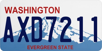 WA license plate AXD7211