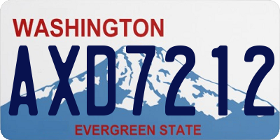 WA license plate AXD7212