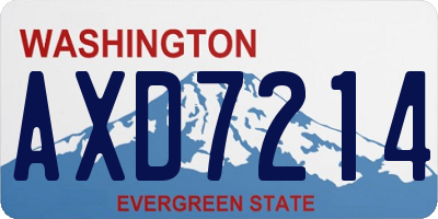 WA license plate AXD7214