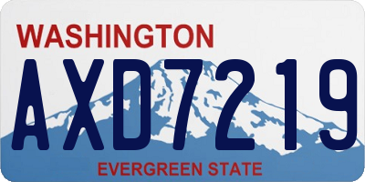 WA license plate AXD7219