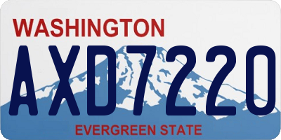 WA license plate AXD7220
