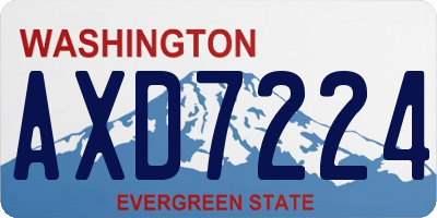 WA license plate AXD7224