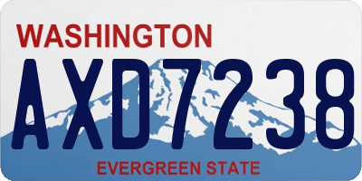 WA license plate AXD7238