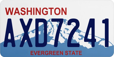 WA license plate AXD7241