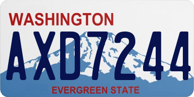WA license plate AXD7244
