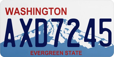 WA license plate AXD7245