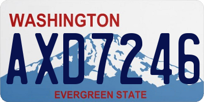 WA license plate AXD7246