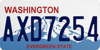 WA license plate AXD7254