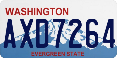 WA license plate AXD7264