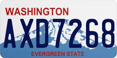 WA license plate AXD7268