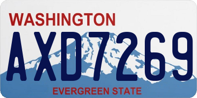 WA license plate AXD7269