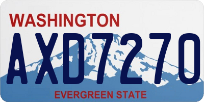 WA license plate AXD7270