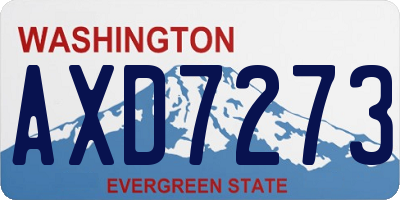 WA license plate AXD7273
