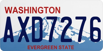 WA license plate AXD7276