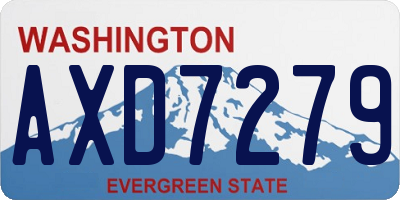 WA license plate AXD7279