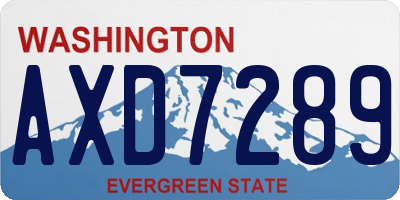 WA license plate AXD7289