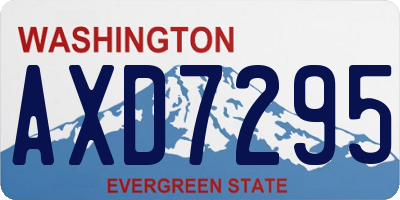 WA license plate AXD7295