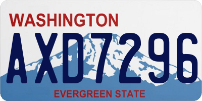 WA license plate AXD7296