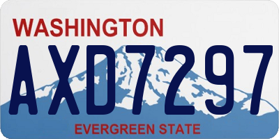 WA license plate AXD7297