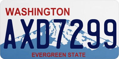 WA license plate AXD7299