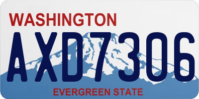 WA license plate AXD7306