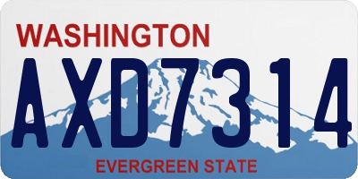 WA license plate AXD7314