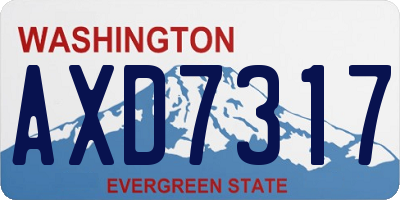 WA license plate AXD7317