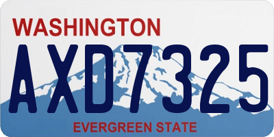 WA license plate AXD7325