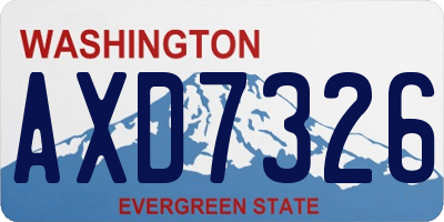 WA license plate AXD7326