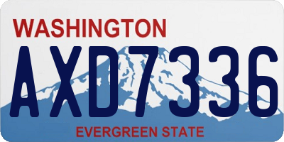 WA license plate AXD7336