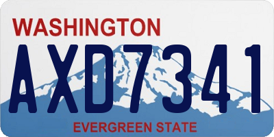 WA license plate AXD7341