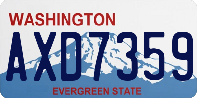 WA license plate AXD7359