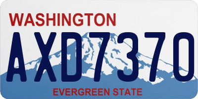 WA license plate AXD7370