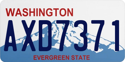 WA license plate AXD7371