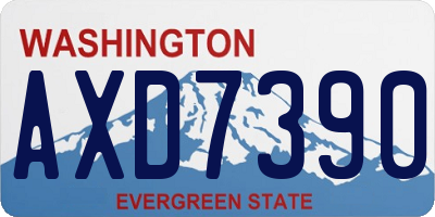 WA license plate AXD7390