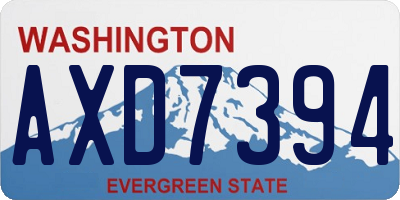 WA license plate AXD7394