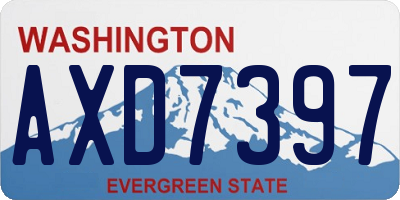 WA license plate AXD7397