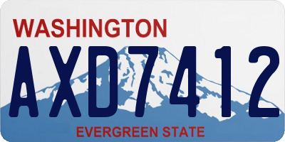 WA license plate AXD7412