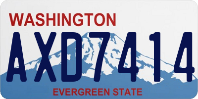 WA license plate AXD7414